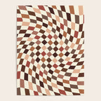 Coffee Brown Swirl Checker Poster Gallery Image 4