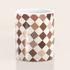 Coffee Brown Swirl Checker Coffee Mug Gallery Image 4