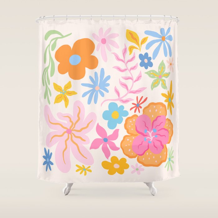 Candy Flowers Shower Curtain Gallery Image 1