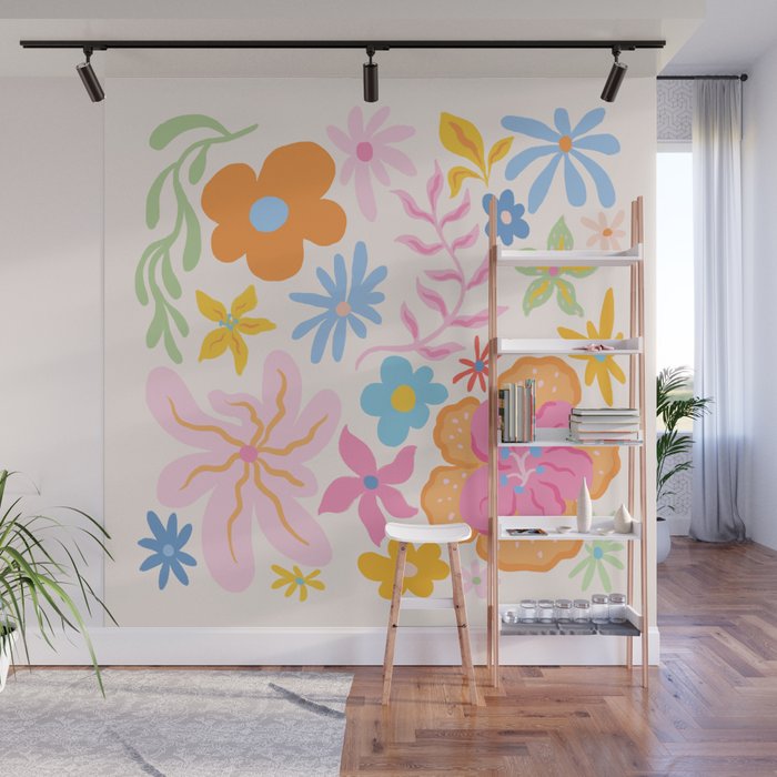 Candy Flowers Wall Mural Gallery Image 1