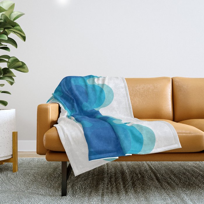 Echoes - Ocean Throw Blanket Gallery Image 1