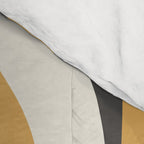 Hourglass Abstract Mid-century Modern Pattern in Charcoal Grey, Muted Mustard Gold, and Cream  Comforter Gallery Image 4