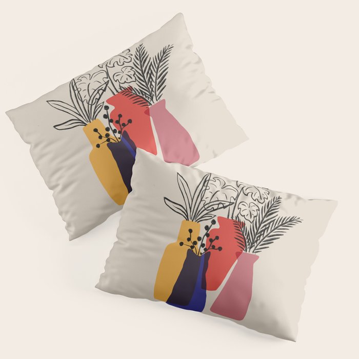 Cat and Plant 66 Pillow Sham Gallery Image 3