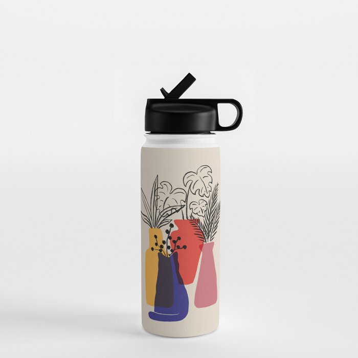 Cat and Plant 66 Water Bottle Gallery Image 1