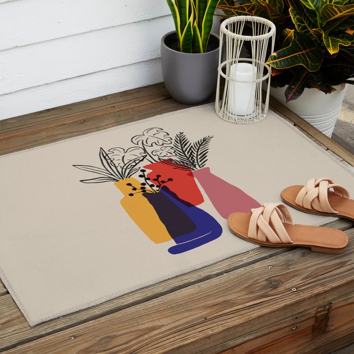 Cat and Plant 66 Outdoor Rug Gallery Image 2