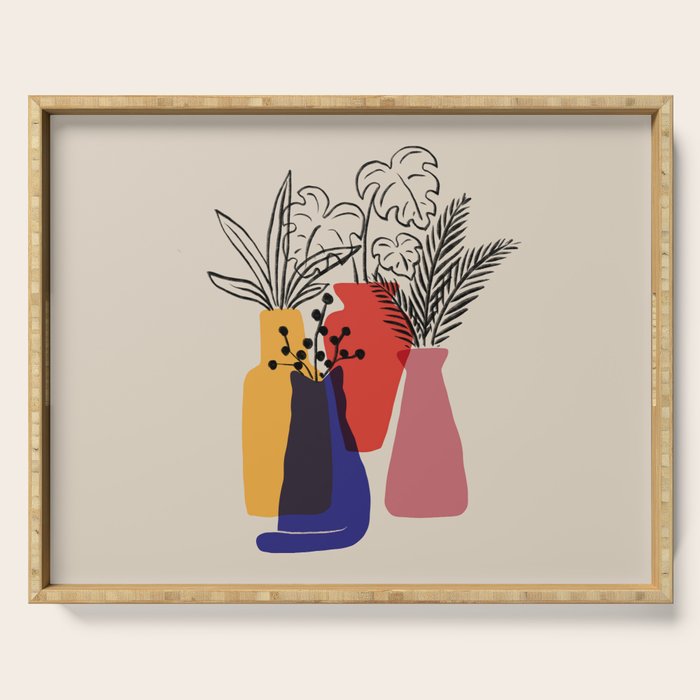 Cat and Plant 66 Serving Tray Gallery Image 1
