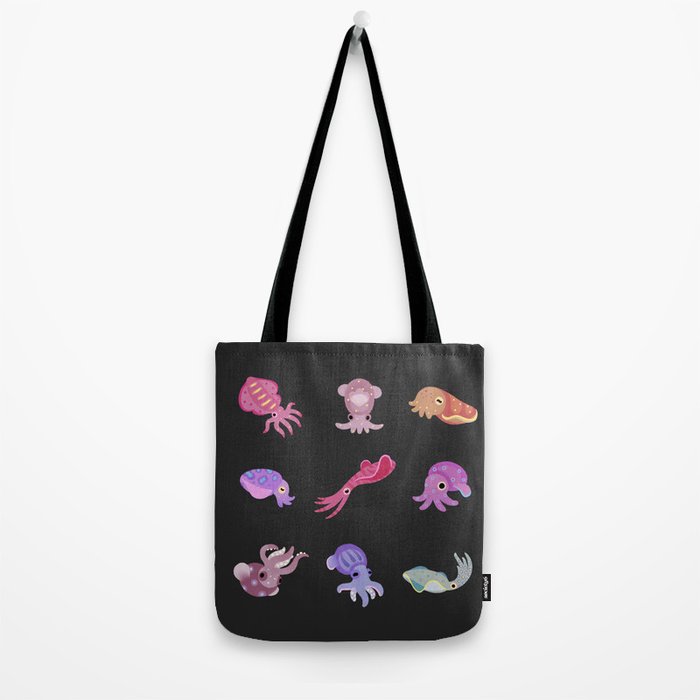Squids - black Tote Bag Gallery Image 2