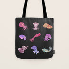 Squids - black Tote Bag Gallery Image 1