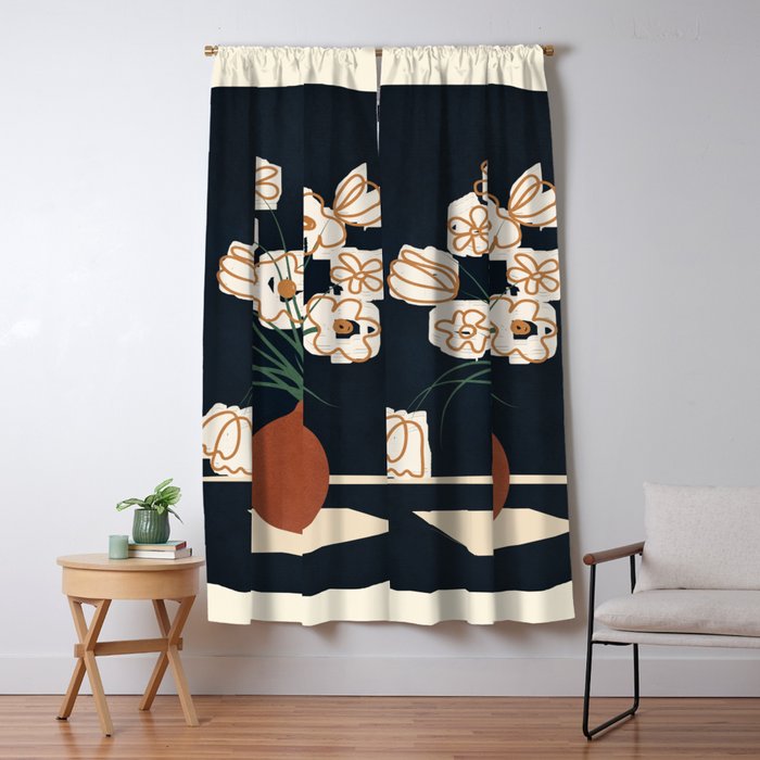 Flowers 1 Window Curtain Gallery Image 1