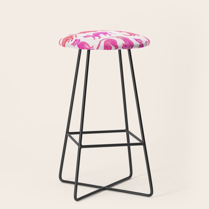 Cat Positions - Pink OmbrÃ© Palette Stool Gallery Image 1