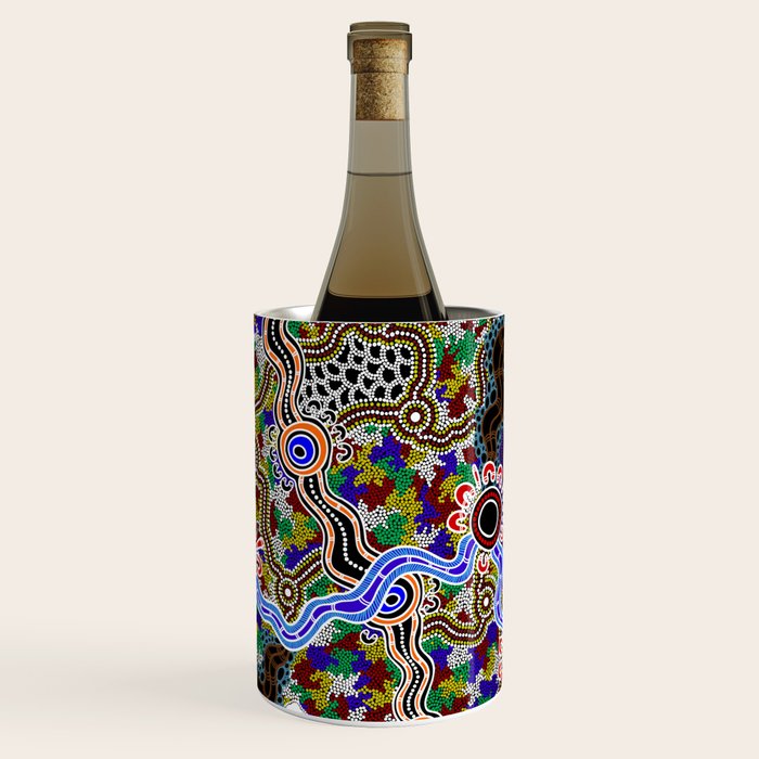 Authentic Aboriginal Art - Discovering Your Dreams Wine Chiller Gallery Image 2
