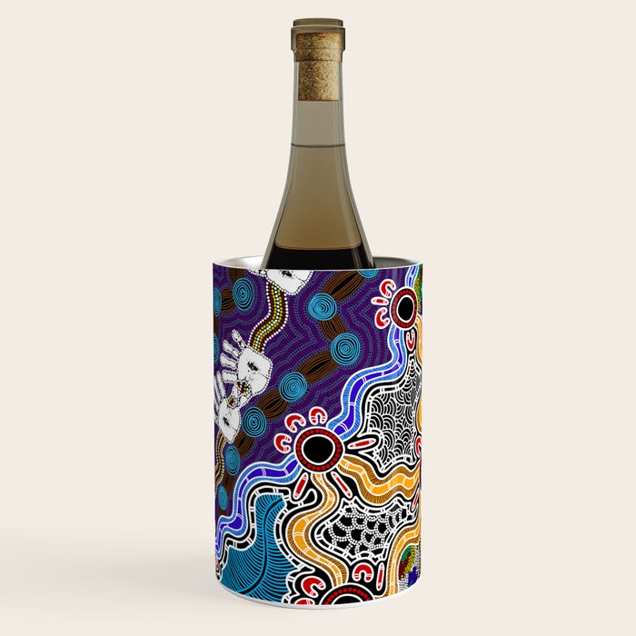 Authentic Aboriginal Art - Discovering Your Dreams Wine Chiller Gallery Image 3