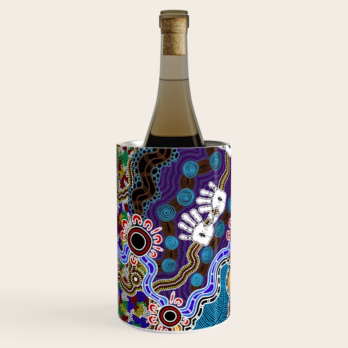 Authentic Aboriginal Art - Discovering Your Dreams Wine Chiller Gallery Image 1