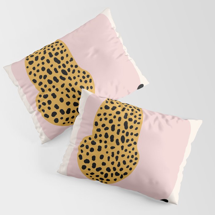 Boho Blush Pink Vintage Arch Oversized Leopard Pillow Sham Gallery Image 3
