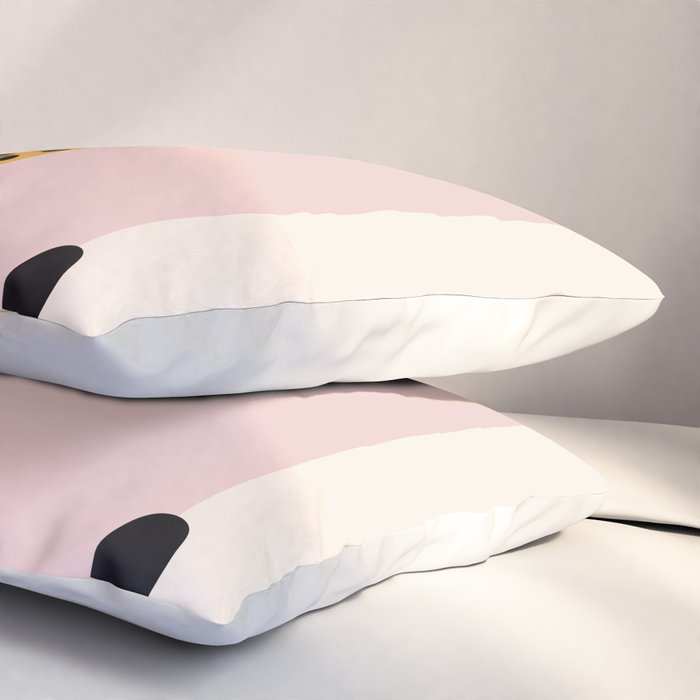 Boho Blush Pink Vintage Arch Oversized Leopard Pillow Sham Gallery Image 3