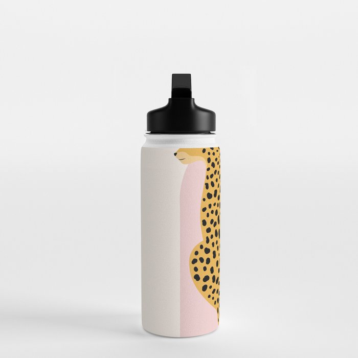 Boho Blush Pink Vintage Arch Oversized Leopard Water Bottle Gallery Image 3