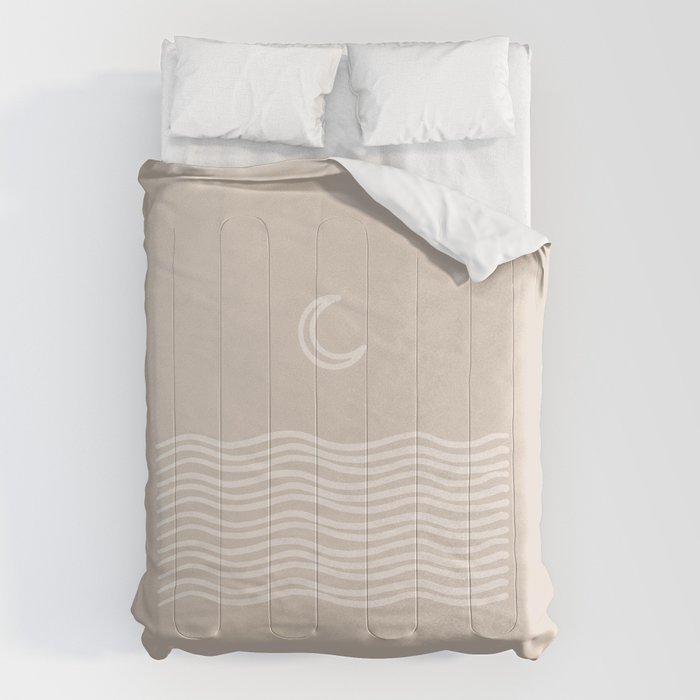 moon over water - neutral Comforter Gallery Image 6