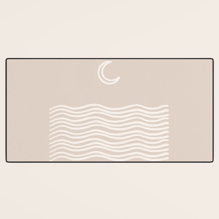 moon over water - neutral Desk Mat Gallery Image 3