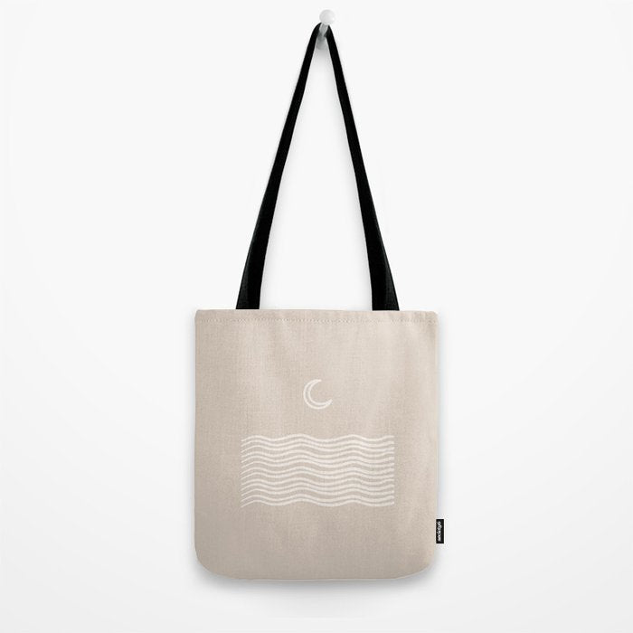 moon over water - neutral Tote Bag Gallery Image 2