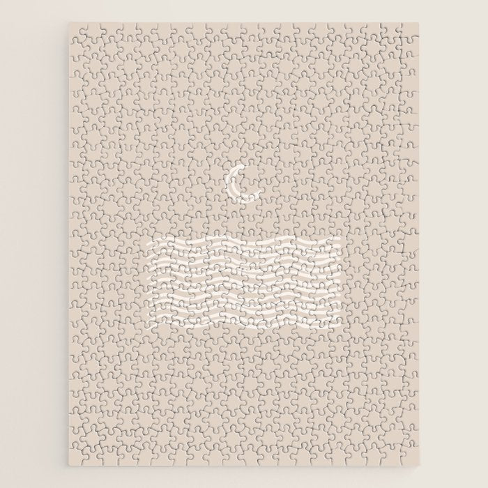moon over water - neutral Jigsaw Puzzle