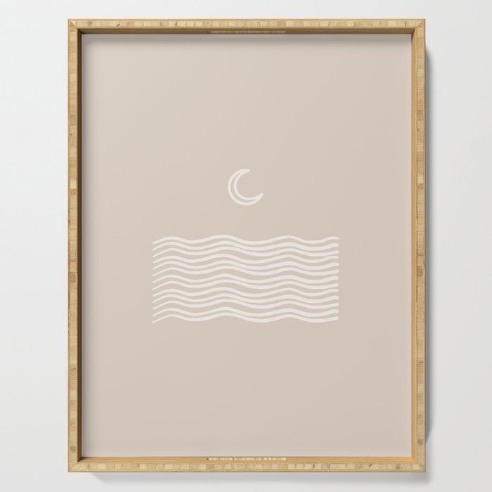 Moon Over Water - Neutral Serving Tray