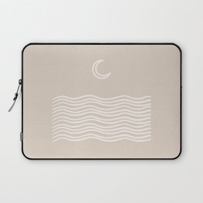 moon over water - neutral Laptop Sleeve Gallery Image 1