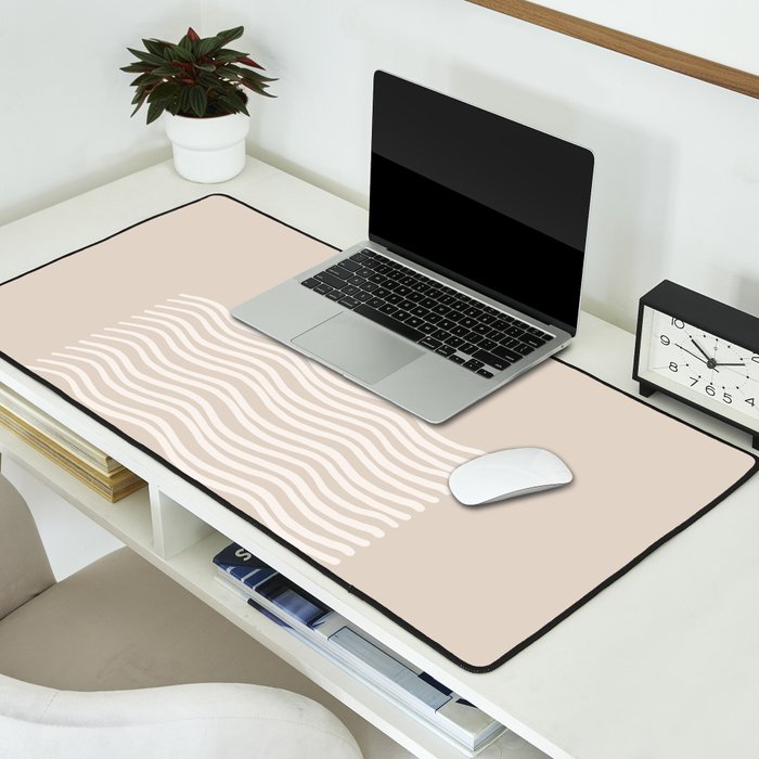 moon over water - neutral Desk Mat Gallery Image 2