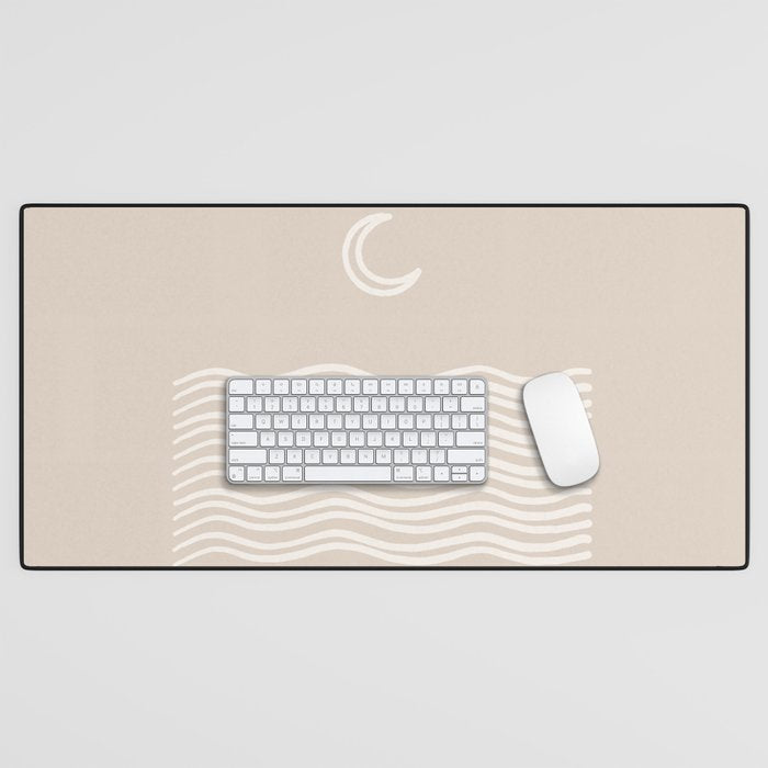 moon over water - neutral Desk Mat Gallery Image 1
