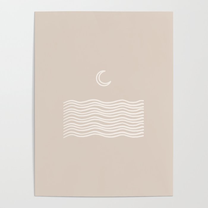 moon over water - neutral Poster Gallery Image 4