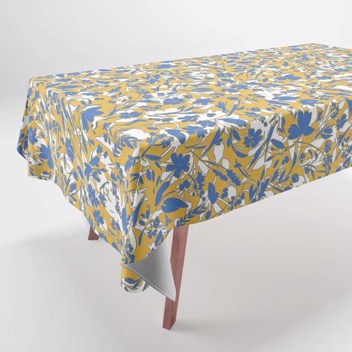 Simplistic silhouette flowers YB Tablecloth Gallery Image 1