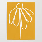 Minimal Flora - daisy yellow Poster Gallery Image 4