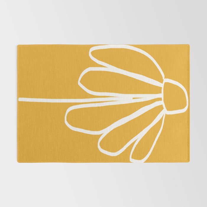 Minimal Flora - daisy yellow Rug Gallery Image 2