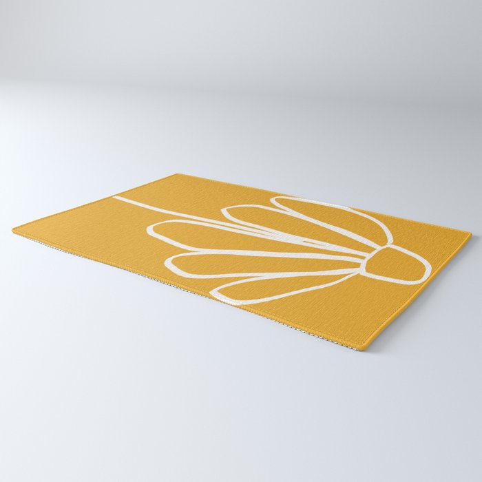 Minimal Flora - daisy yellow Rug Gallery Image 3