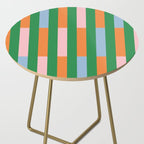 Color Block Stripes in Green, Light Blue, Orange, and Pink Side Table Gallery Image 2