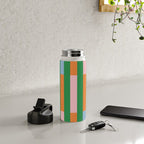 Color Block Stripes in Green, Light Blue, Orange, and Pink Water Bottle Gallery Image 4