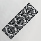 Black & White Cryptid Damask Yoga Mat Gallery Image 1