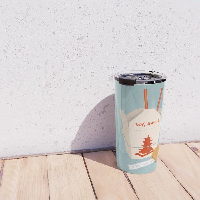 Chinese Food Takeout and Fortune Cookie Travel Mug Gallery Image 4