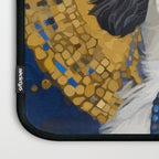 Gustav Klimt Style Black and White Dog with Colorful Jacket Laptop Sleeve Gallery Image 3