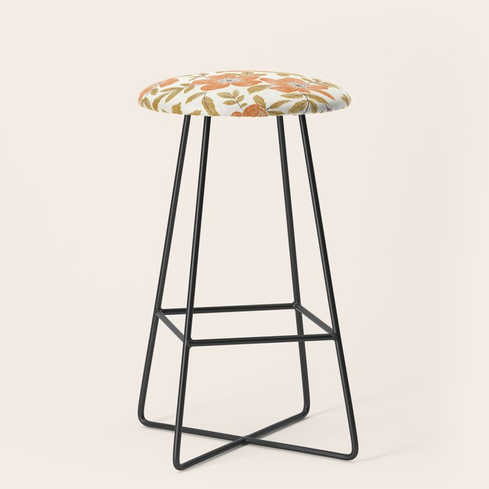 Wild Mountain Roses - vintage autumn leaves  Stool Gallery Image 1