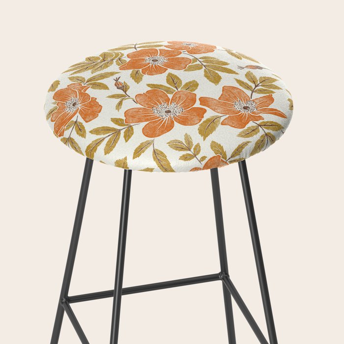 Wild Mountain Roses - vintage autumn leaves  Stool Gallery Image 2