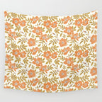 Wild Mountain Roses - vintage autumn leaves  Wall Tapestry Gallery Image 4