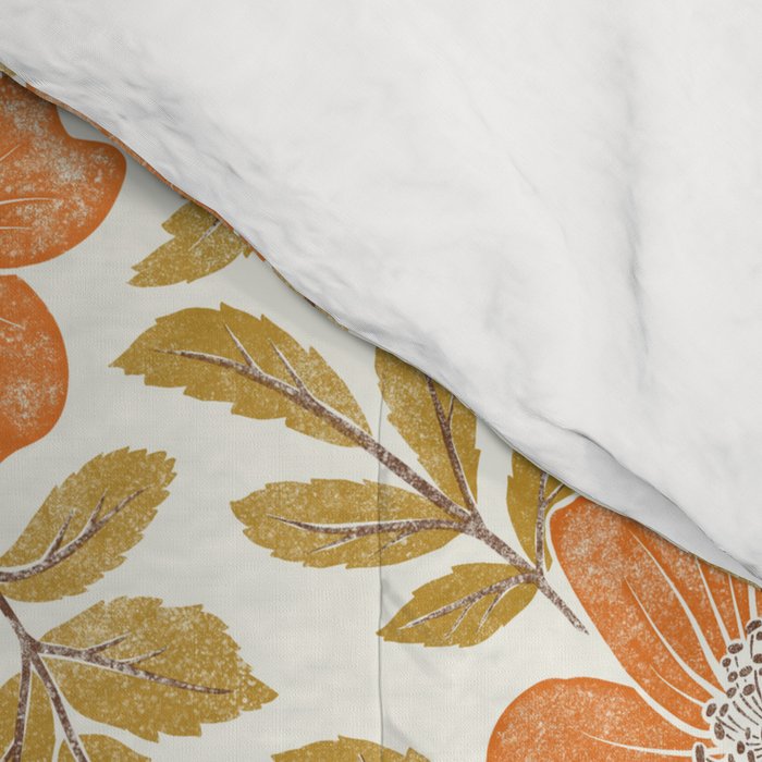 Wild Mountain Roses - vintage autumn leaves  Comforter Gallery Image 4