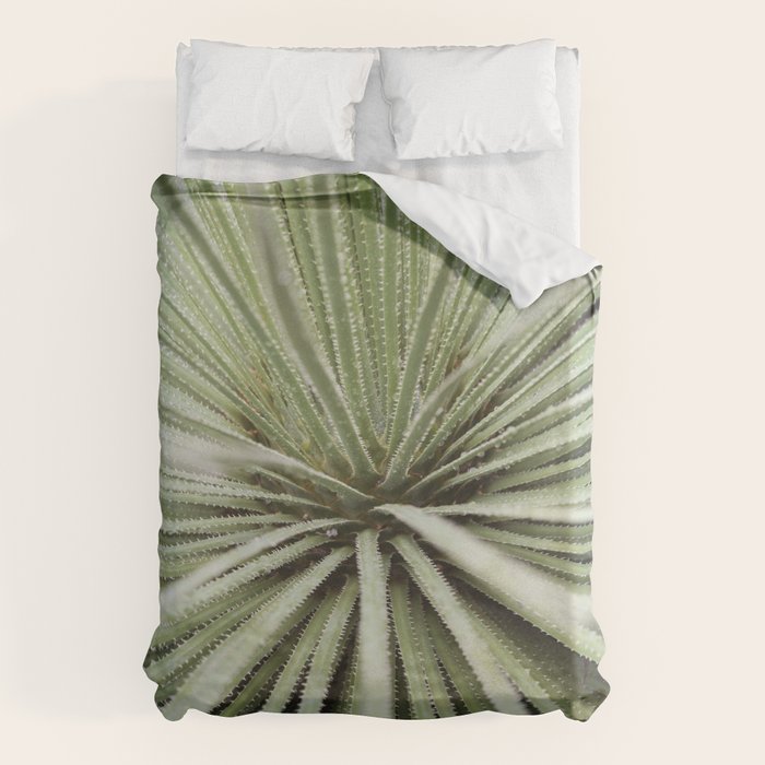 Sage green yucca plant - desert plant mexico - travel photography   Duvet Cover Gallery Image 6