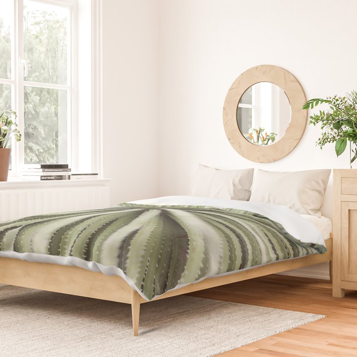 Sage green yucca plant - desert plant mexico - travel photography   Duvet Cover Gallery Image 2