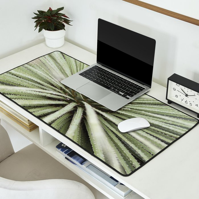 Sage green yucca plant - desert plant mexico - travel photography   Desk Mat Gallery Image 2