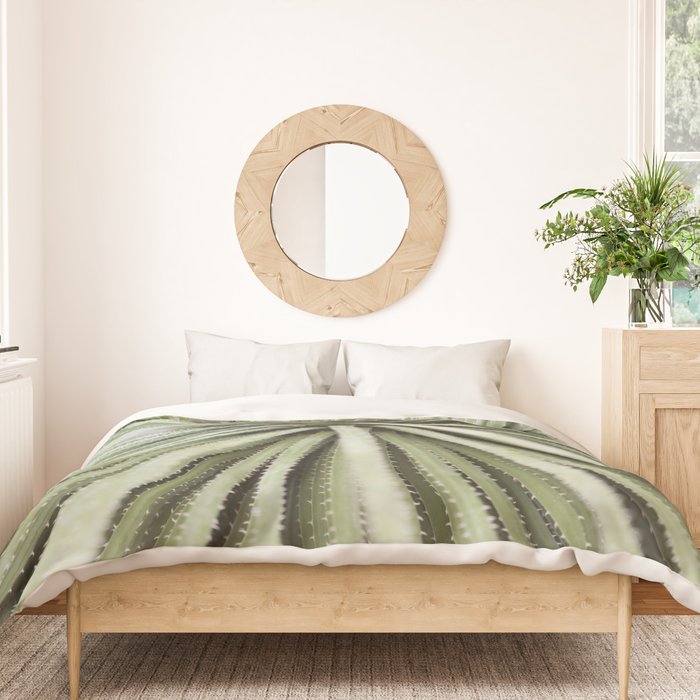 Sage green yucca plant - desert plant mexico - travel photography   Duvet Cover Gallery Image 3