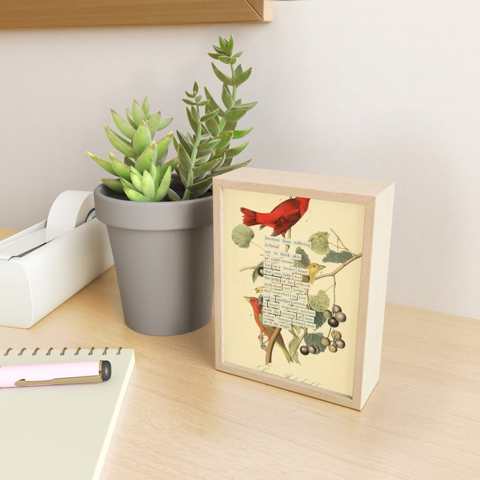 Bird Divinations: Summer Red-bird (about: almanacofbirds.org)  Mini Art Print Gallery Image 2