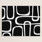 Midcentury Modern Loops Pattern in White and Black Jigsaw Puzzle Gallery Image 1