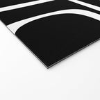 Midcentury Modern Loops Pattern in White and Black Welcome Mat Gallery Image 2