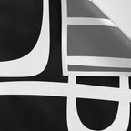 Midcentury Modern Loops Pattern in White and Black Wall Tapestry Gallery Image 3